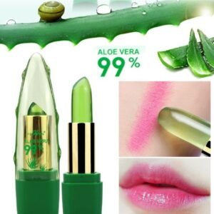 Aloe Vera Gel Color Changing Lipstick Gloss  Moisturizer Anti-drying Desalination Fine-grain Lip Blam Care